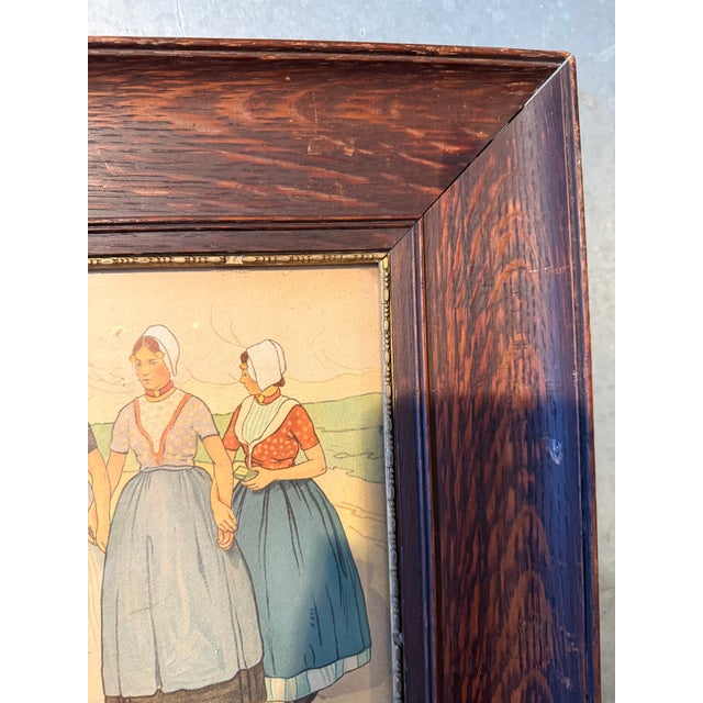 1900s Henri Cassiers Flemish Life Watercolor Original Chromolithographs - Set of 2 For Sale - Image 10 of 14