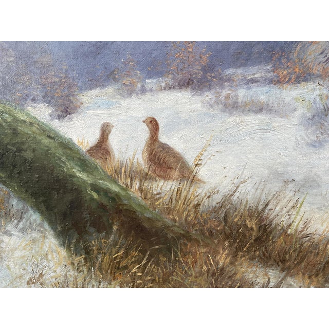 Capercaillie in a Winter Landscape, 1910, Oil Painting on Canvas, Framed For Sale - Image 7 of 16