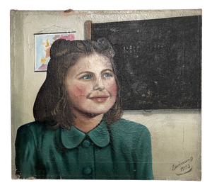 Portrait of a Young Girl at School, 1953, Oil on Canvas