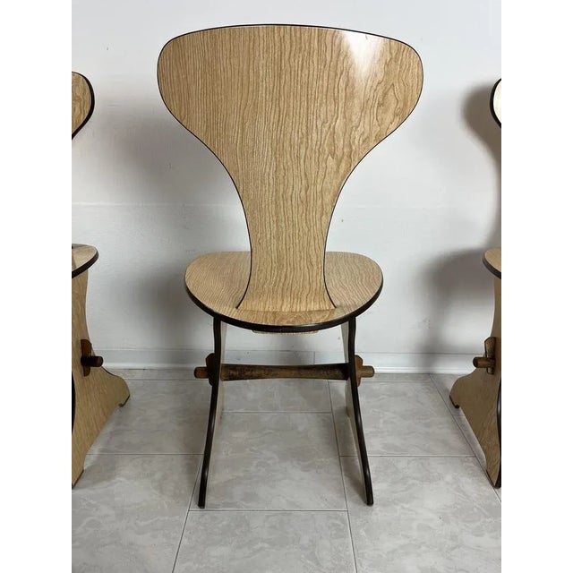 Light Yellow Mid-Century Italian Chairs, 1960s, Set of 6 For Sale - Image 8 of 12