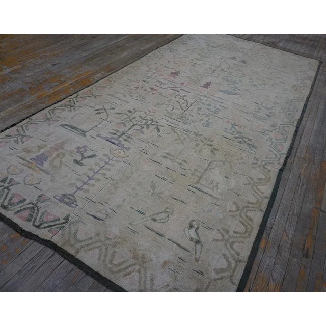 1930s Early 20th Century Scenic American Hooked Rug ( 5" x 10'8" - 196 x 325 ) For Sale - Image 5 of 12