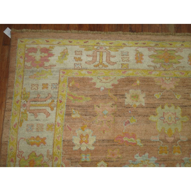 Late 20th Century Colorful Oushak - 8'4" x 11'4" For Sale - Image 9 of 10