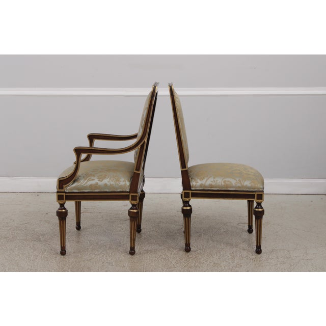 1990s Set of 10 Ej Victor French Louis XVI Dining Room Chairs For Sale - Image 5 of 18