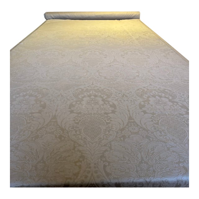 12 Yards of Cut Velvet Chocolate Brown Damask by Brunschwig & Fils For Sale