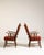 Traditional Pair of Dutch Oak Upholstered Armchairs Red France 1970s For Sale - Image 3 of 13