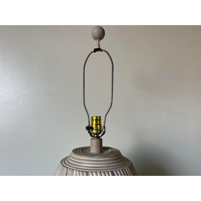 1980's Vintage Sculptural Faux Pencil Reed Plaster Floor Lamp For Sale In Miami - Image 6 of 12