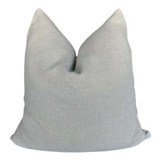 Belgian Linen Accent Pillow in Flax With Insert For Sale
