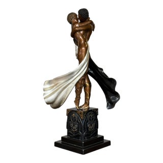 Erté, Romain De Tirtoff (1892–1990) "Lovers and Idol" Bronze Sculpture For Sale
