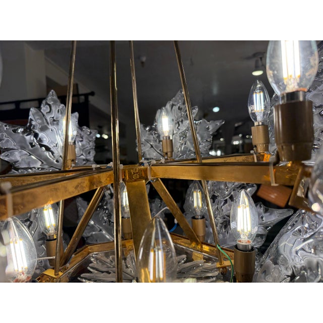 Lalique Champs-Élysées Two Tiered Chandelier For Sale - Image 12 of 18