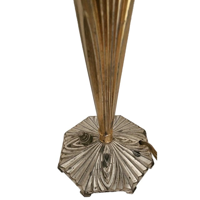 Pair of 1920s Art Deco Bronze Candle Lamps Skyscraper Base, Nickel & Gold Plated For Sale - Image 13 of 18