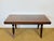 An elegant rectangular Art Deco table from the 1940s, featuring a superb wood veneer top with a geometric diamond pattern,...