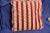 Red Mid C. Down Filled Possibly Silk Velvet Pillow For Sale - Image 8 of 10