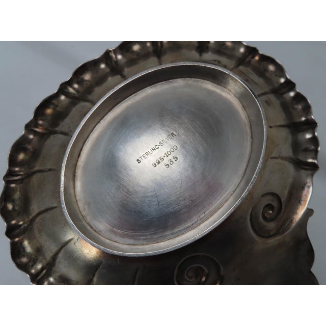 Antique American Victorian Rococo Revival Sterling Silver Trinket Tray For Sale - Image 10 of 13