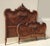 French Bed Frame ~ Antique French Louis XVI Brown Headboard Fb & Rails For Sale - Image 3 of 13