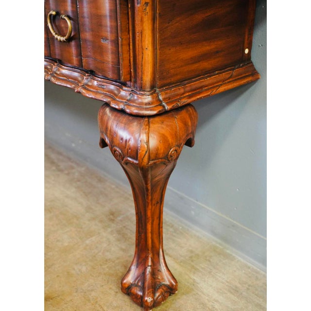 Alfonso Marina Spanish Colonial Mahogany Console With Carved Claw Feet 20th Century For Sale - Image 11 of 13