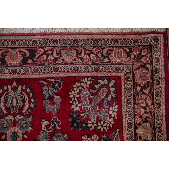 Textile Vintage Fine Sarouk Rug - 3'5" x 5'2" For Sale - Image 7 of 11