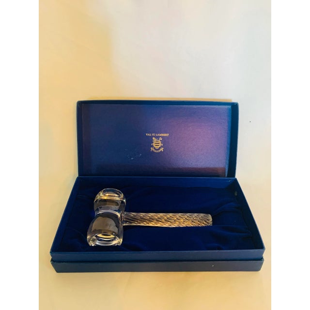 Vintage Val St. Lambert "Don’t Judge This!" Crystal Gavel For Sale In Los Angeles - Image 6 of 13