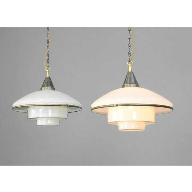 Glass Sistrah P4 Pendant Light from Otto Muller, 1930s For Sale - Image 10 of 10