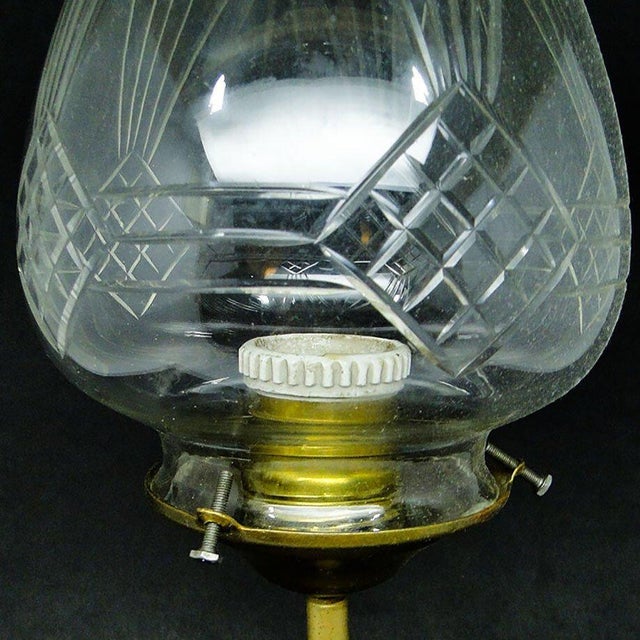 Brass and Glass Pendant Lamp, 1890s For Sale - Image 5 of 7