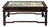 Rectangular Dream Stone Inlaid Rosewood Slender Cylindrical Legs Display Stand For Sale