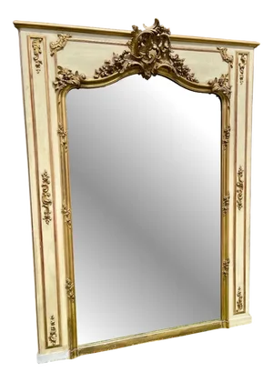Louis XV Lacquered & Gilded Mirror
