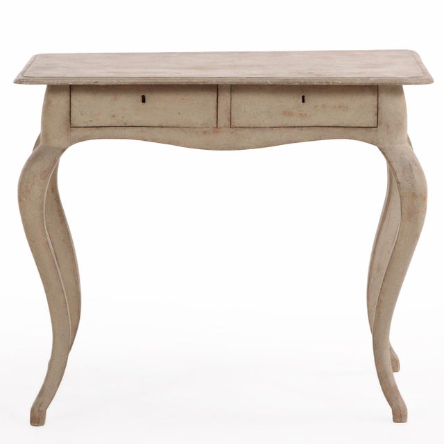 Gustavian (Swedish) Swedish Painted Pine Console or Writing Desk, 19th C. For Sale - Image 3 of 7