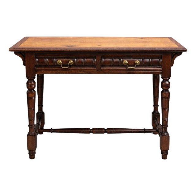 Mahogany, Pine and Oak Console Table with Drawers For Sale