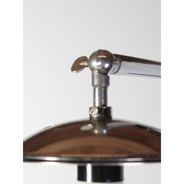 Modernist Chrome Model H-144 Floor Lamp by Jindrich Halabala for Up Zavody, Former Czechoslovakia, 1930s For Sale - Image 4 of 17