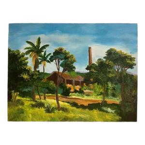 Oil on Canvas Painting of a Brazilian Ranch
