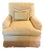 Buttercream Yellow Swivel Lounge Chair With Scalamandré Bullion Fringe-2 Available For Sale