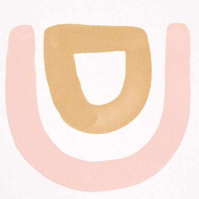 Abstract Sample - Schumacher X Hadiya Williams Threshold Wallpaper in Salt & Ochre For Sale - Image 3 of 4