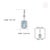 1.9ct Ice Blue Aquamarine & Diamond Halo Pendant With Locking Bail in 14k Gold For Sale - Image 11 of 14