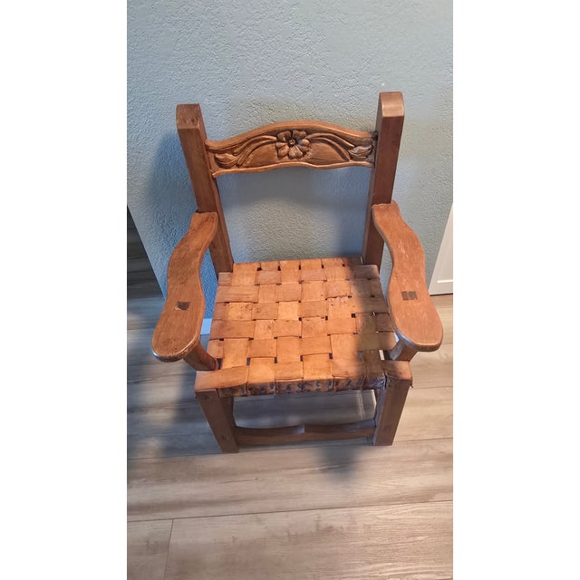 Vintage Spanish Rustic Chair For Sale - Image 4 of 8