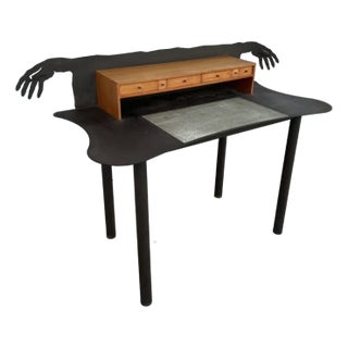 Andrés Nagel “Entremanos” Anthropomorphic Steel Writing Desk, Postmodern Design For Sale