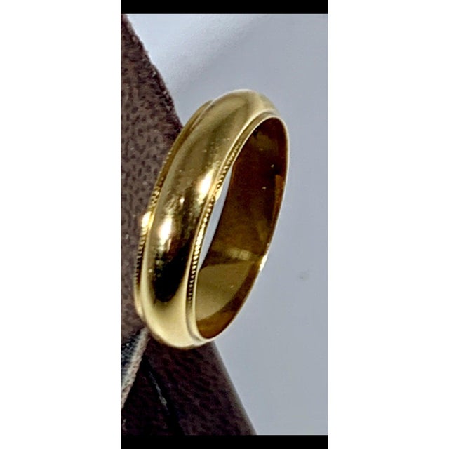Gold 14 Karat Gold Wedding Band, Domed With Step-Down Edge 6 Grams For Sale - Image 8 of 13