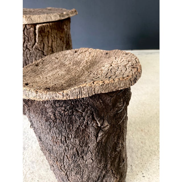 Antique Artisan Made Cork Side Tables, Portugal, 1890s, Set of 2 For Sale - Image 13 of 17