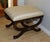 Wood Casa Stradivari Neoclassical Style Curule Bench Upholstered Ottoman Stool For Sale - Image 7 of 11