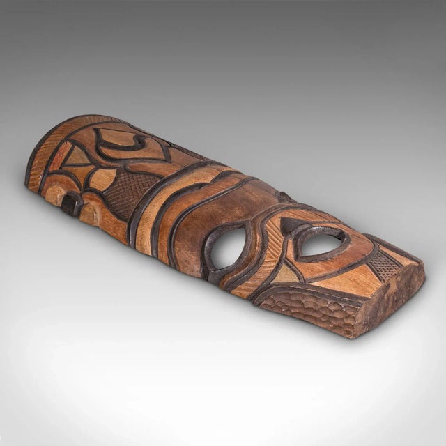 Brown 1970's Tall Vintage Tribal Mask For Sale - Image 8 of 9