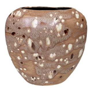 1980s Pottery Vase For Sale