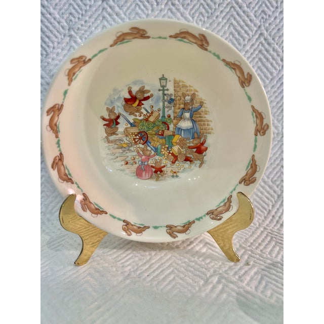 Royal Doulton Vintage Royal Doulton “Bunnykins” Cereal Bowl and Mug - A Set of 2 Pieces For Sale - Image 4 of 11