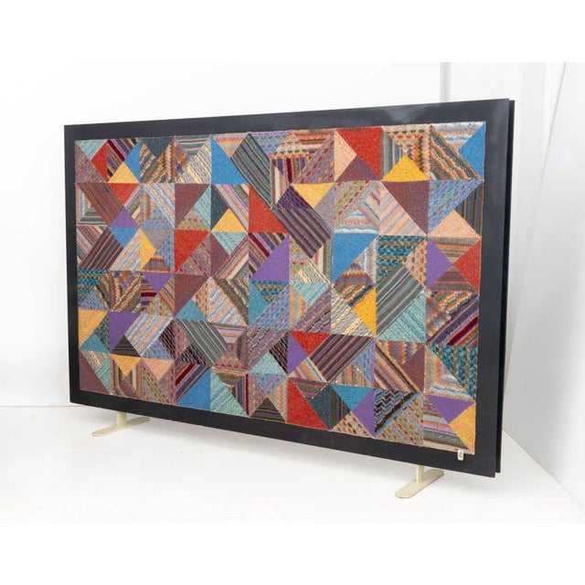 Missoni X Saporiti Quilted Tapestry Mounted Screen For Sale - Image 9 of 11
