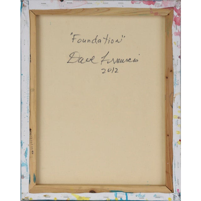 2010s "Foundation" - Abstract Expressionist Assemblage in Acrylic on Canvas by Charles David Francis For Sale - Image 5 of 9