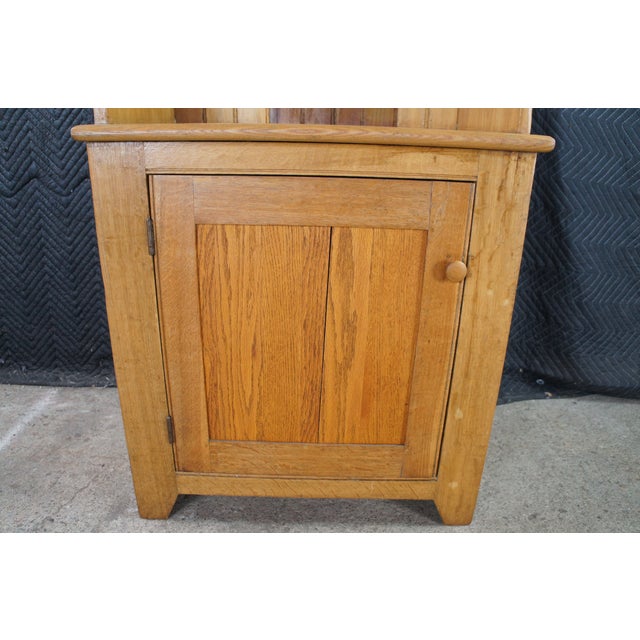 Antique Oak Country Farmhouse Dry Sink Drybar Washstand Cabinet Stand For Sale - Image 6 of 11