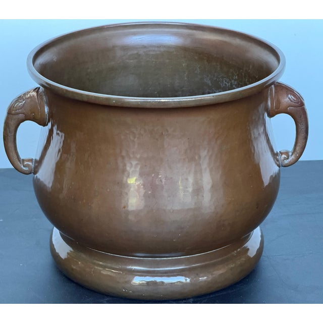 Imperial Russian Copper Cachepot with Elephant-Head Handles, Moscow, c. 1900 An exceptional Imperial Russian copper...