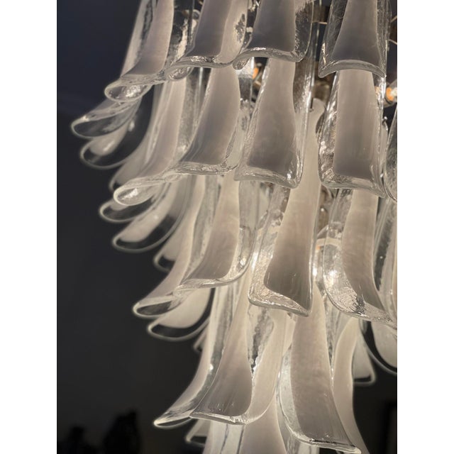Vintage White Murano Chandelier For Sale - Image 9 of 17
