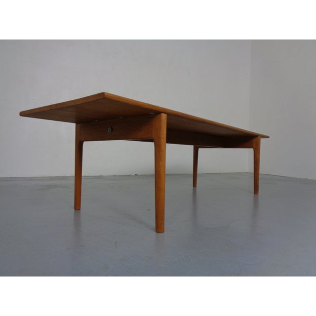Wood Large AT-15 Oak Coffee Table by Hans J. Wegner for Andreas Tuck, Denmark, 1960s For Sale - Image 7 of 16