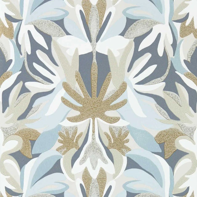 Harlequin Melora Wallpaper in Hempseed/Exhale/Gold For Sale
