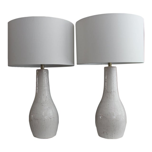 Mid 20th Century Ceramic Lamps - a Pair For Sale