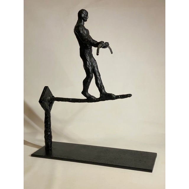 Brutalist Highwire Tightrope Walker Sculpture For Sale - Image 13 of 13