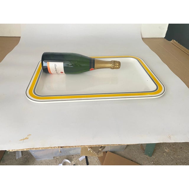 Gold White Yellow and Grey Plastic Tray, France, 1970s For Sale - Image 8 of 10